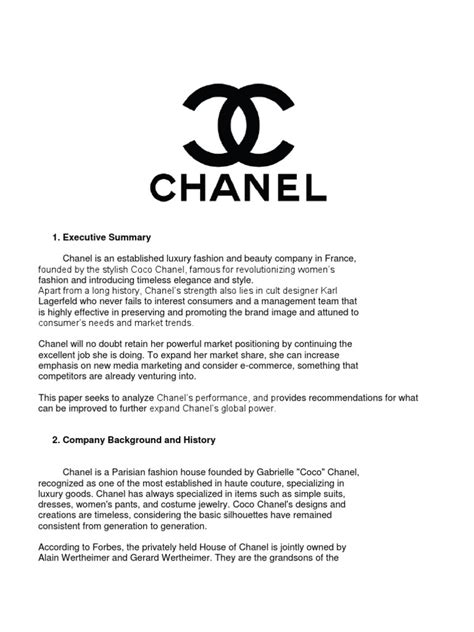 chanel company profile pdf